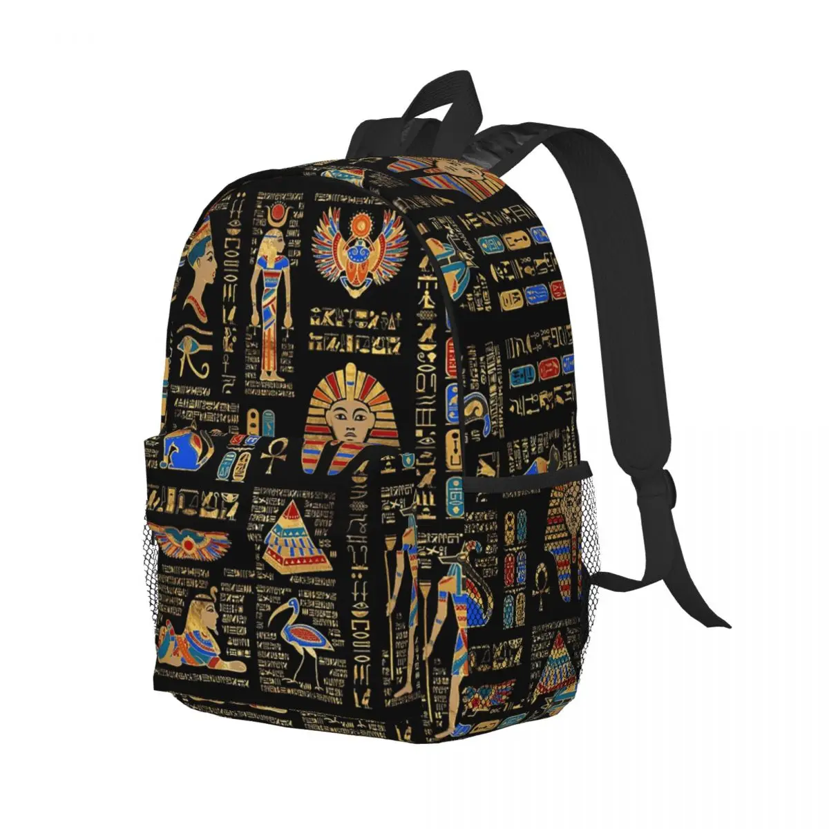 Egyptian Hieroglyphs And Deities Backpack Student Boys Girls BookBag Men Women School Bag Laptop Shoulder Bags