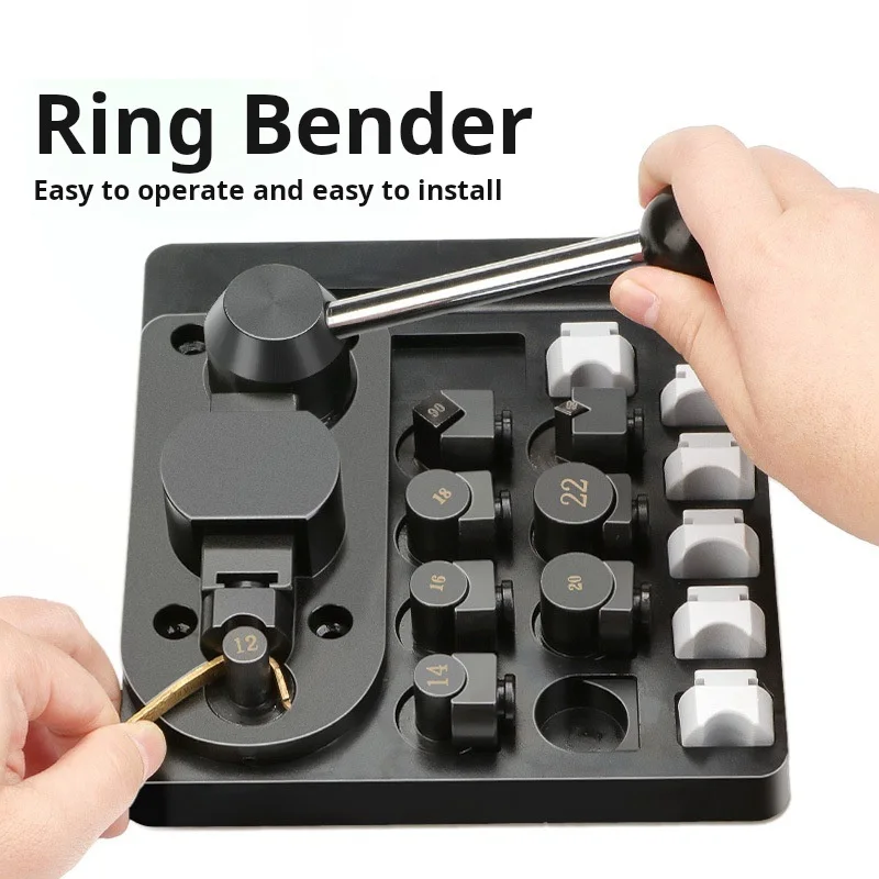 Ring Bender Bending Machine Kit Multi-Functional Metal Ring Bending Machine for Gold Silver and Copper Jewelry Making Tools