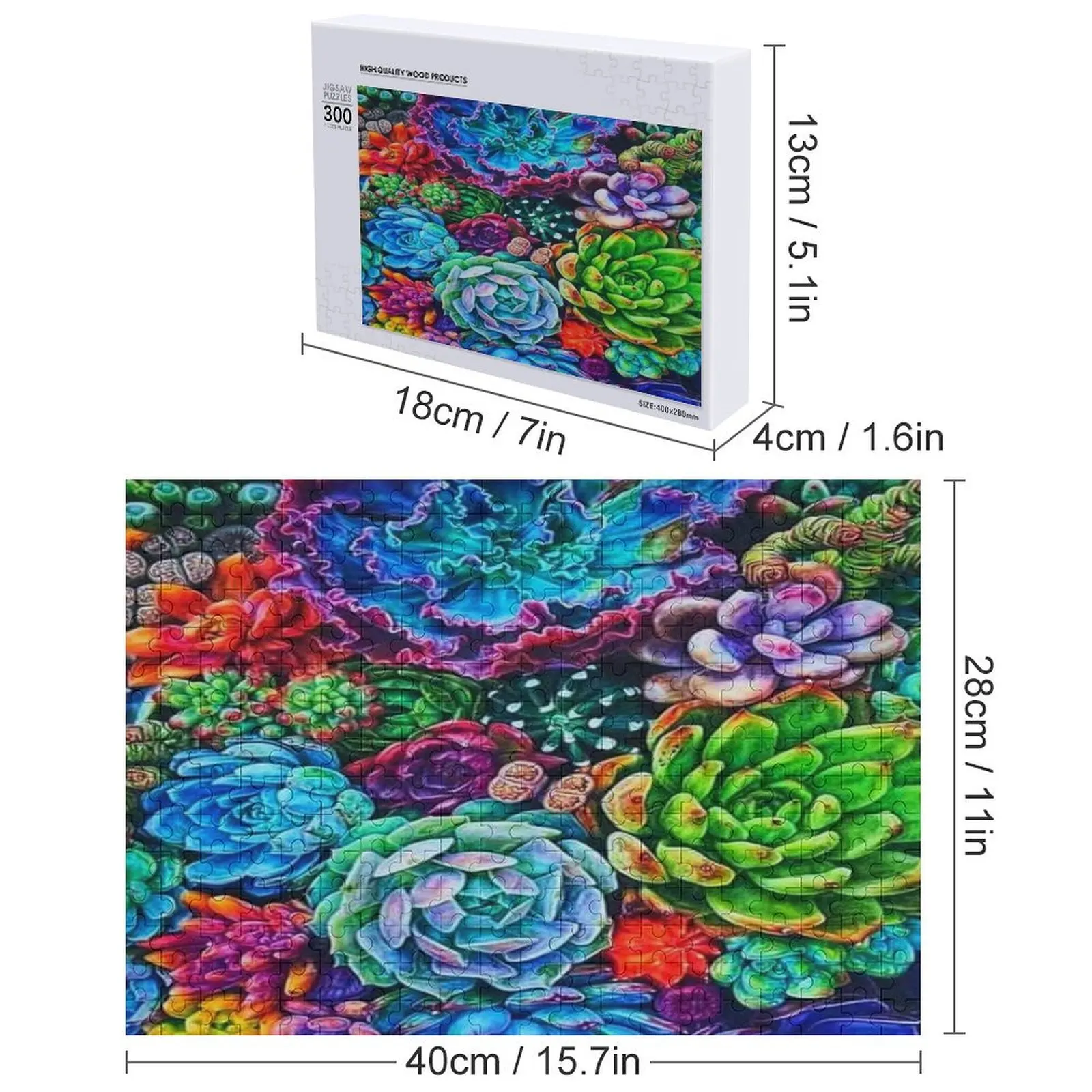 Beautiful succulent plant panting pattern Jigsaw Puzzle Novel Toys For Children 2022 Woodens For Adults Name Wooden Toy Puzzle