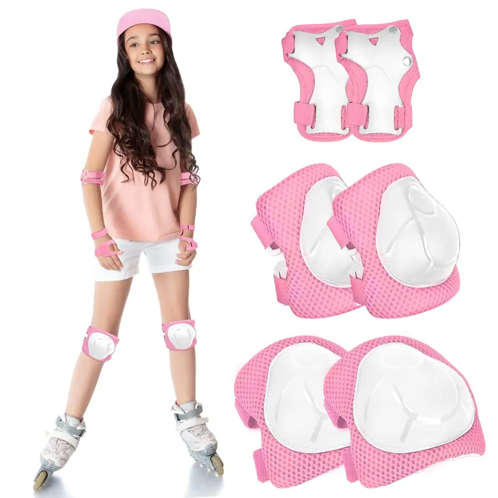 Rodilleras para niños, juego de equipo de protección profesional 6 en 1, juego de protectores de patines, equipo de protección para patines