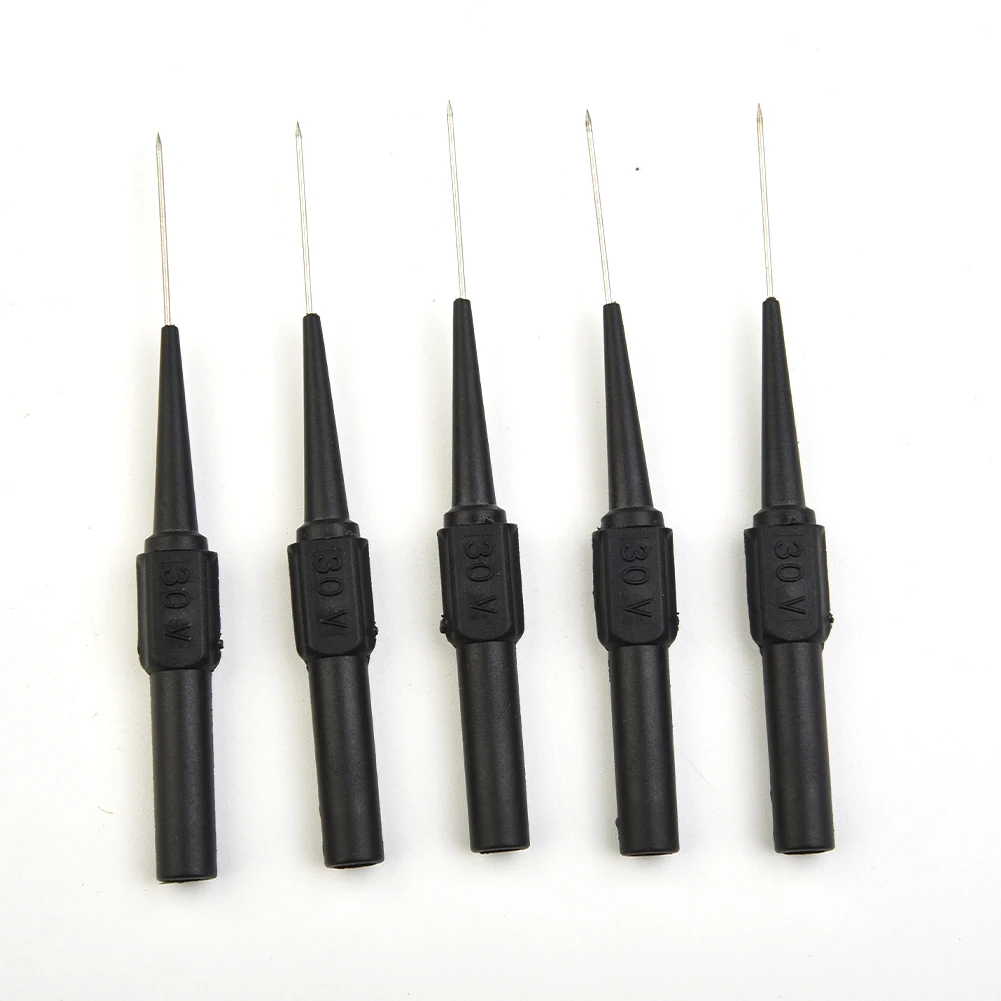 2/10 Pc Insulation Piercing Needle Non-destructive Multimeter Test Probes Stainless Steel 30V 20*0.7mm Needle For Multimeters