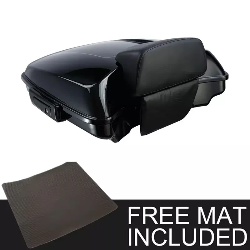 Motorcycle Razor Trunk Backrest Fit For Harley Touring Road King Glide 2014-2024 Luggage Carrier Box