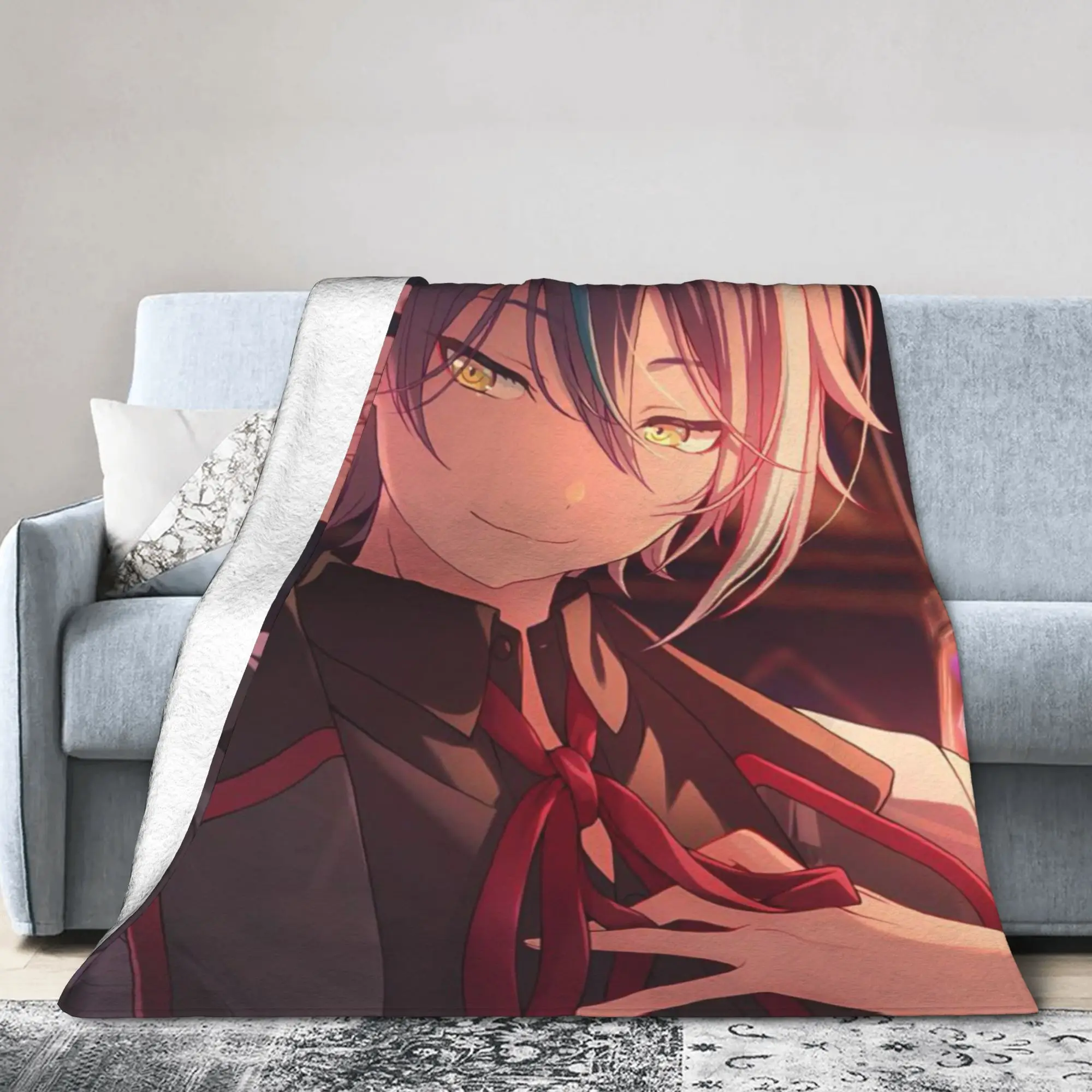 بطانيات روي كاميشيرو خفيفة الوزن ورقيقة من الصوف العجائب x بطانية رمي شوتايم مفرش سرير مريح #2