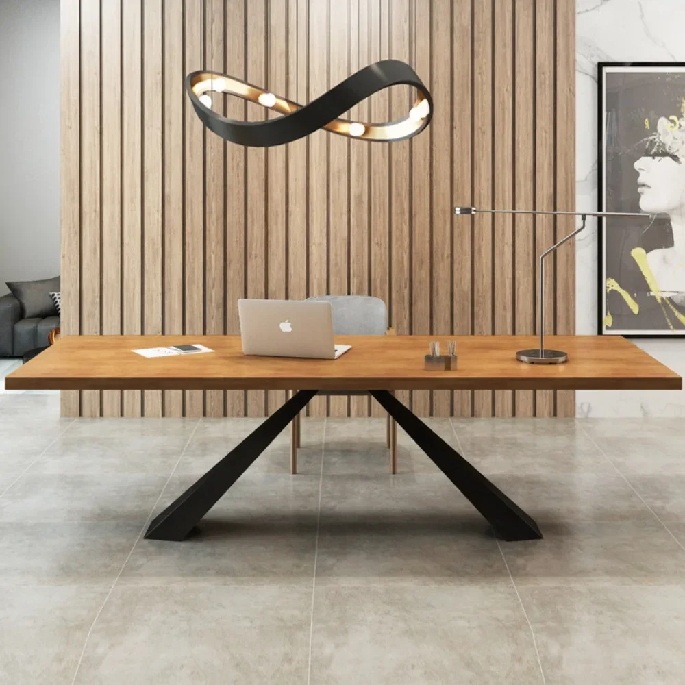 Strictly selected industrial style solid wood desk studio single desktop