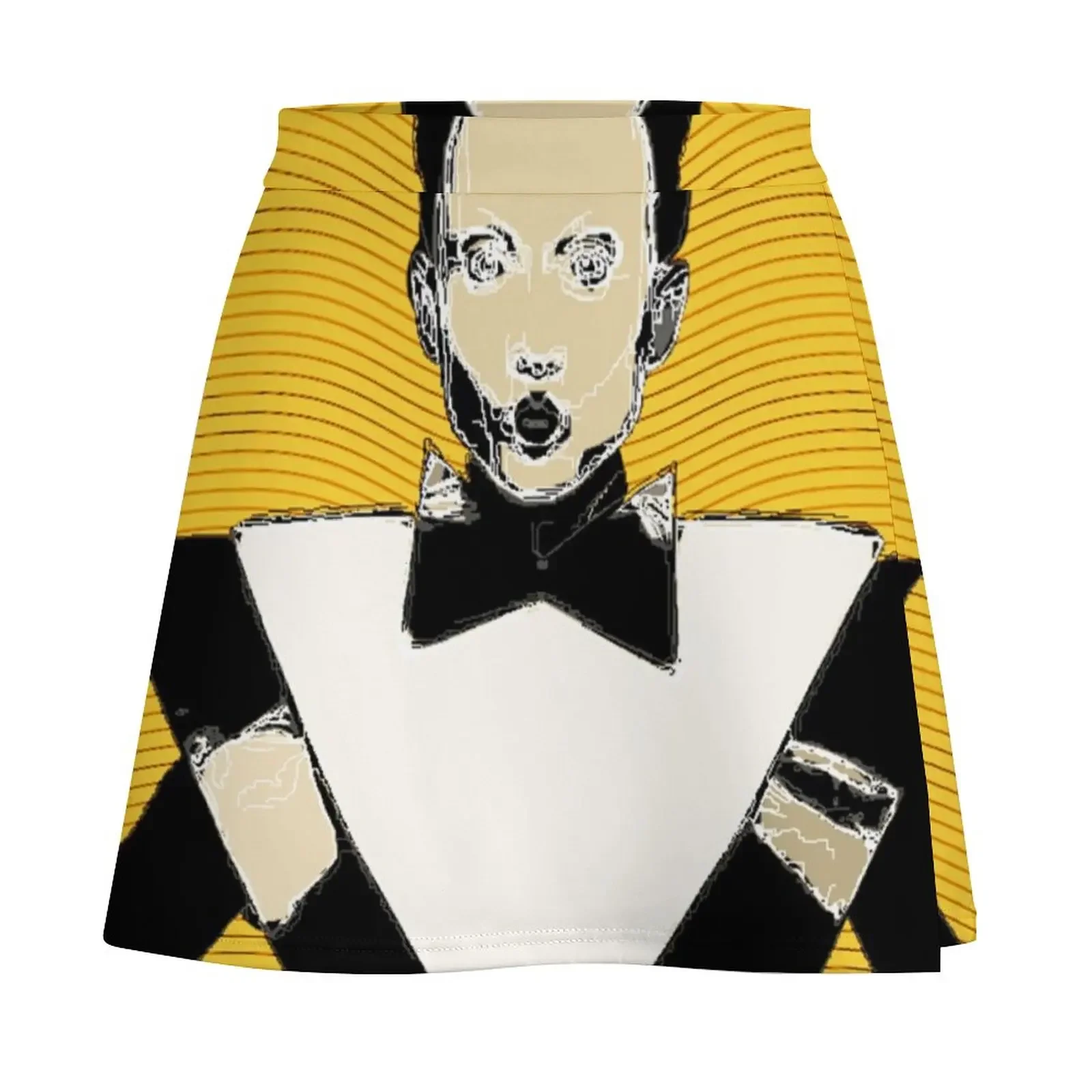 Nomi in Orange Minirock Kurze Röcke Mini-Jeansrock Sommerkleid