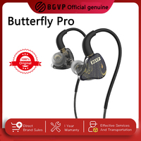 100% Original BGVP Butterfly Pro 1BA+1DD Hybrid IEM Driver Monitor Earphone Wired Bass Headset Mic Ergonomic Design Earbuds