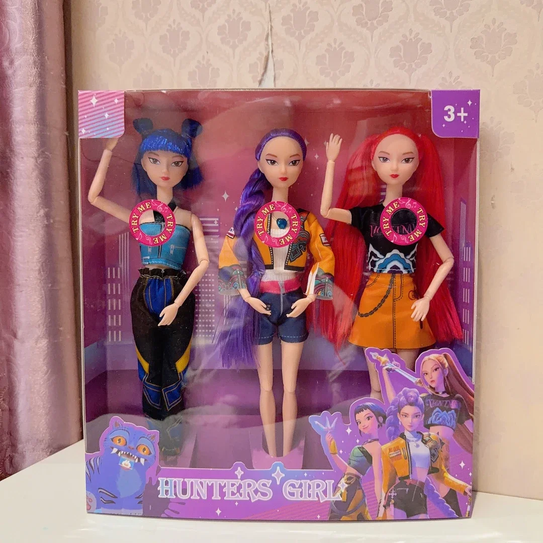 

2026 NEW Music Style KPop Demon Hunters Anime Figure Rumi Mira Zoey Action Figure Cosplay Doll Cute Gift for Kids Birthday Gifts