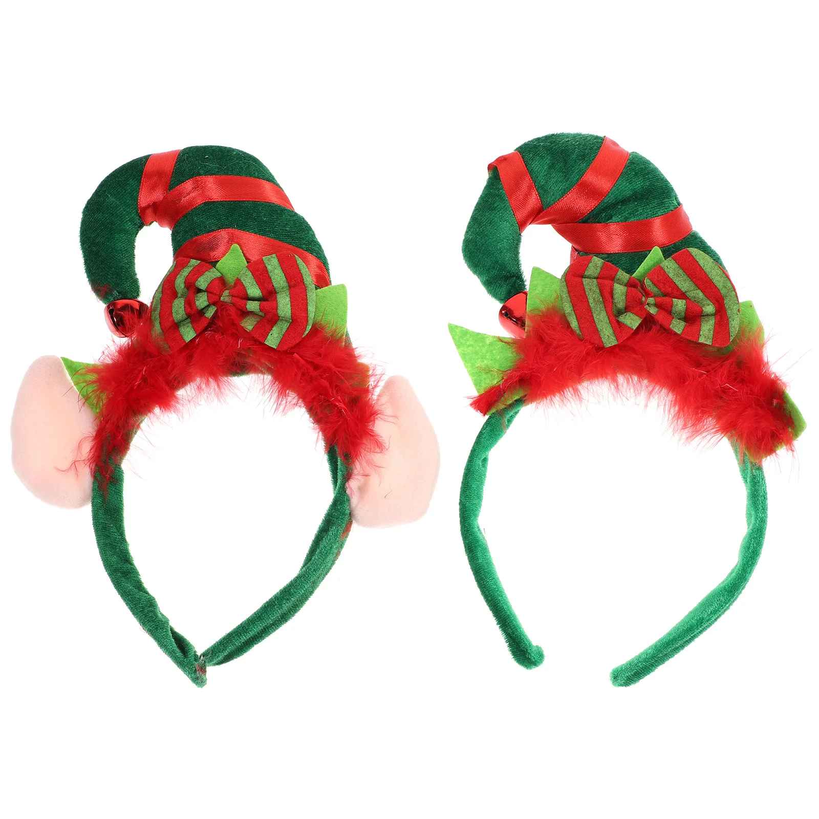 

2Pcs Christmas Headb s for Kids Hat Design Hair Hoop Lightweight Comfortable Party Cosplay Stage Performance Dancing Photo Prop