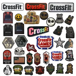 Hot Large Size Crossfit Training Tactics fascia da braccio sul petto borsa da campeggio all'aperto toppa in gomma morbida in PVC con toppa con gancio per zaino