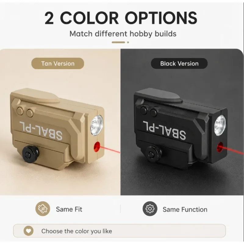 2026 SBAL-PL Flashlight Nylon Clamp Red Laser Module Adjustable Angle Zeroing All Weather Hobby Accessory