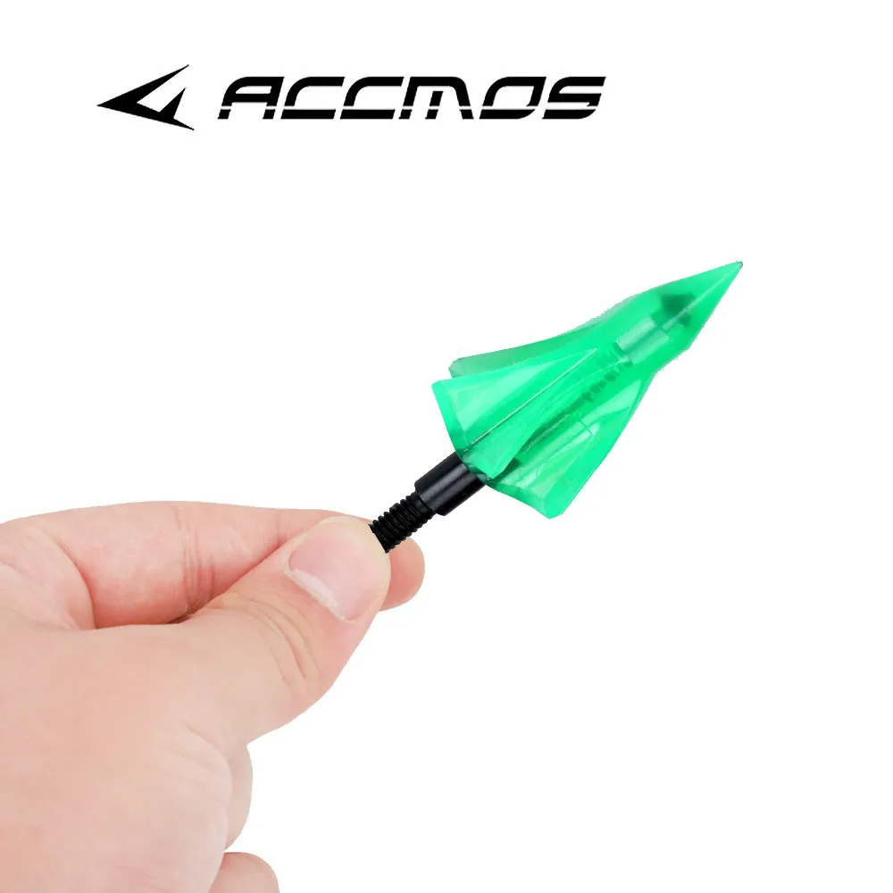 

3/6pcs Arrowhead New Style 120 Grain Plastic Broadheads Archery Arrow Tip Point For Compound bow or Crossbow Accessory