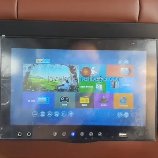 نظام الإعلان والترفيه للحافلة VOD وفيديو لاسلكي يعمل بنظام Android مع شاشة LCD مقاس 10.1 بوصة #2
