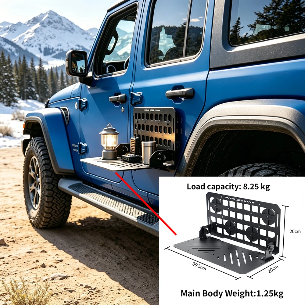 Multi-function Car Side Mount Foldable Table Modular Molle Panel Camping Desk For Off-Road Vehicle Outdoor Picnic