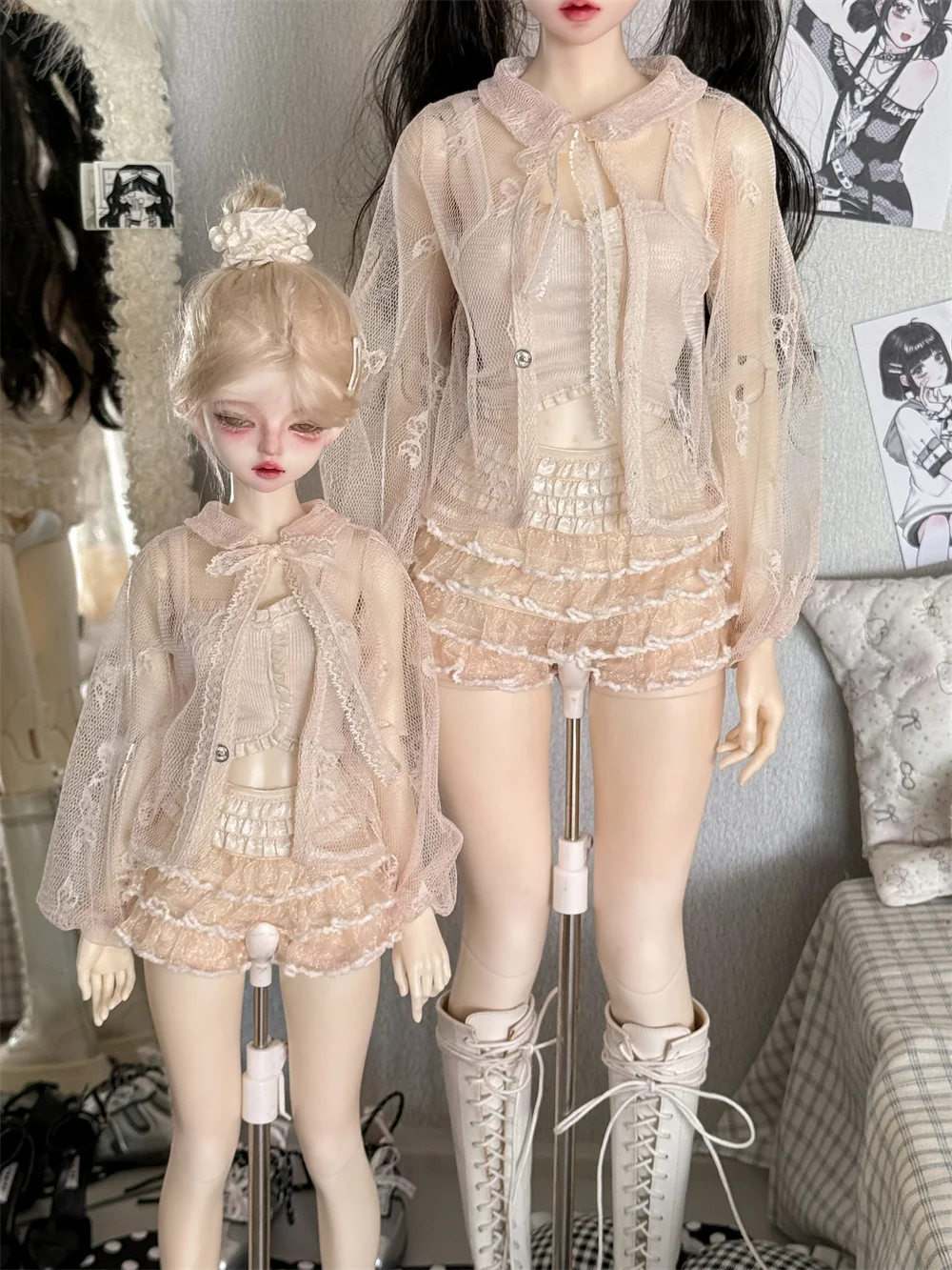 （customization 30day）BJD doll clothes suitable for azone 1/3 1/4 size Cute skirt clothing set doll accessories (3 points)