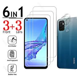 6in1 Full Cover Glass for Oppo A53 5G Fingerprint Unlock for Oppo A 53 S A53s 53s Screen Protectors Protective Steel Camera Lens