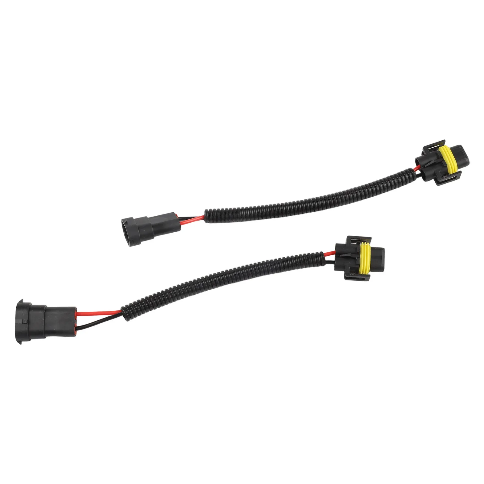 2pcs Car for h11 H8 H9 Wiring Headlights Lights Lamp Extension Wire Sockets Nylon Pre-wired Male Female Pair 2pcs