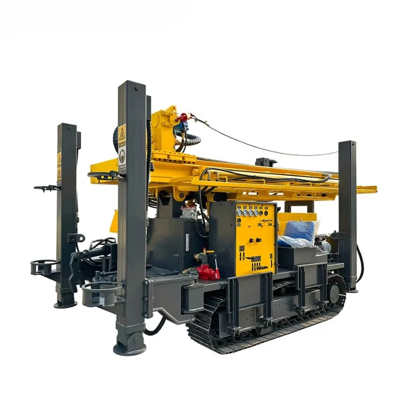 Water Borehole Drilling Rig 100-400m Combination Drill Air Water Dual Use Drill Crawler Mounted Top Drive