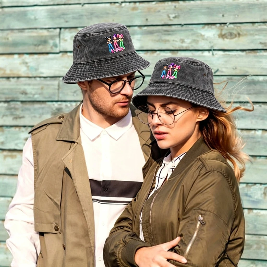 1pc, Unisex Fisherman Hat, K-Pop Girl Group Pattern Print, Very Suitable for Daily Wear, Summer Outdoor Travel, Camping, Parties