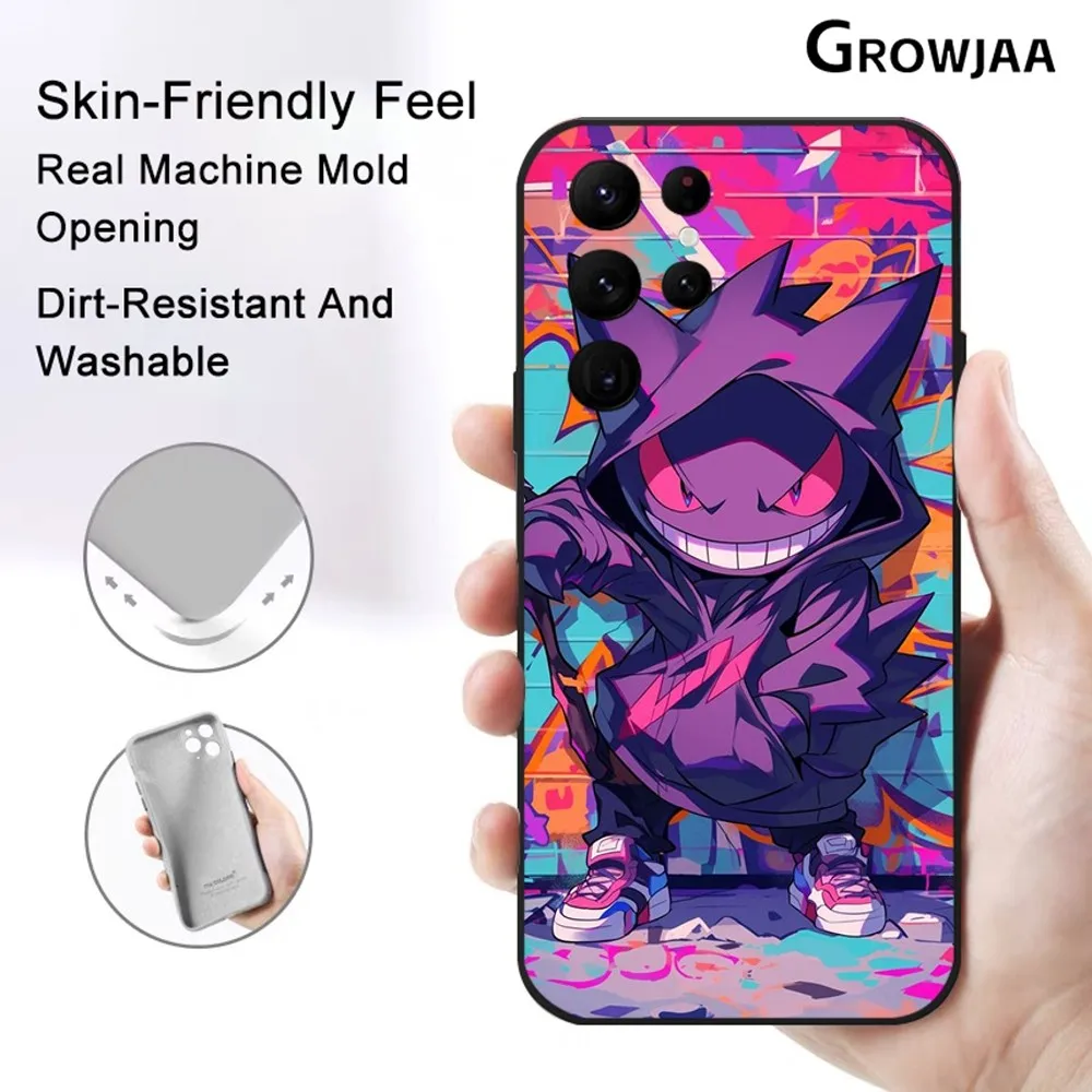  Gengar Hip Hop Phone Case for Samsung Galaxy S24 Ultra S22 S23 Ultra S21 S20 Protective Silicone Funda Anti Drop Cover