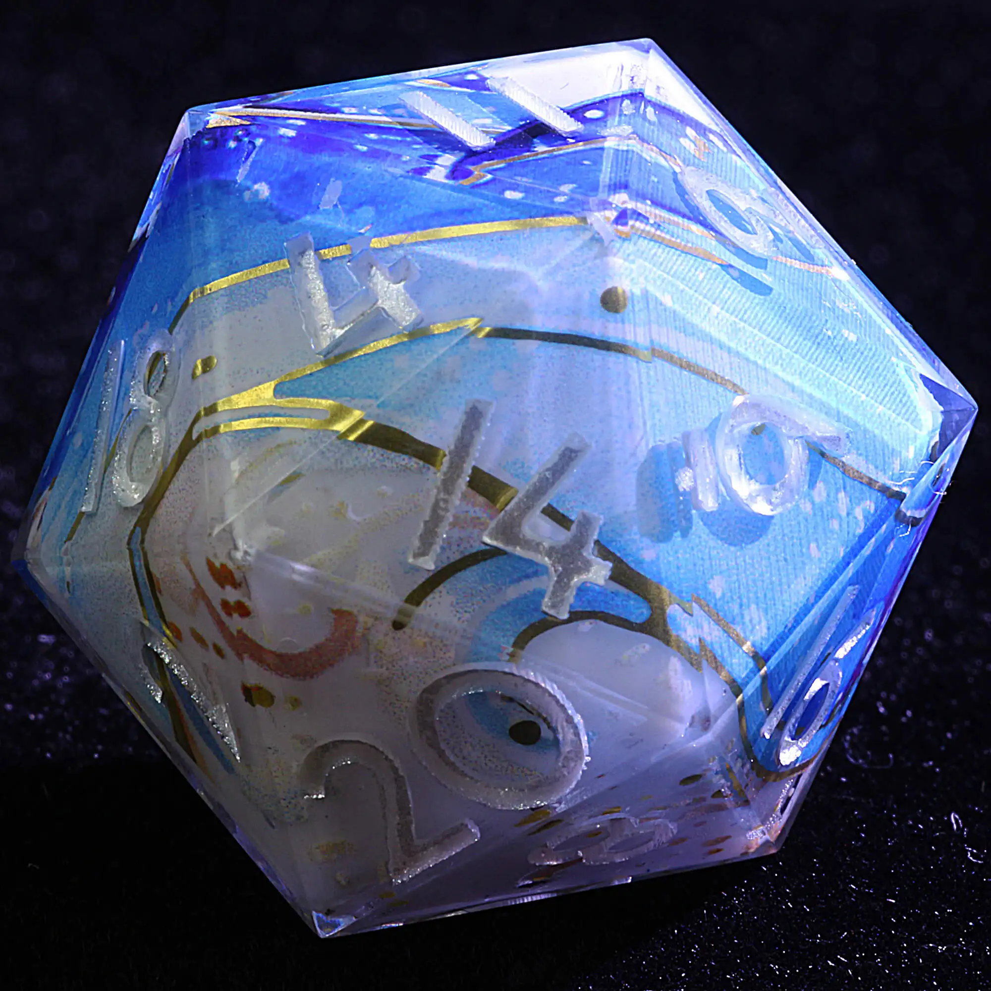 9 Polyhedral Resin DD Sets of Dice Saltspray