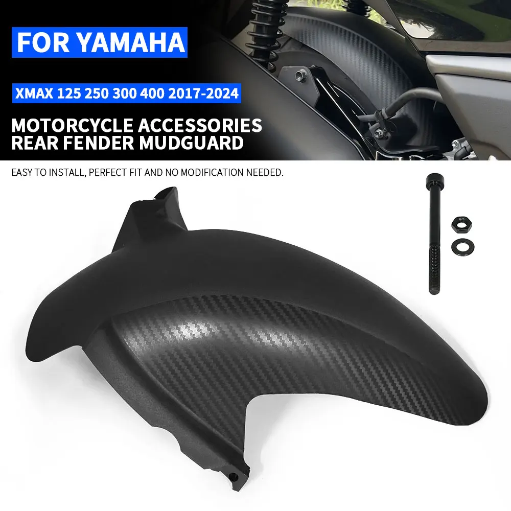 

Fit on X-MAX300 250 125 Motorcycle Rear Tire Fender Mudguard Chain Splash Guard Cover For Yamaha XMAX 125 250 300 400 2017-2024