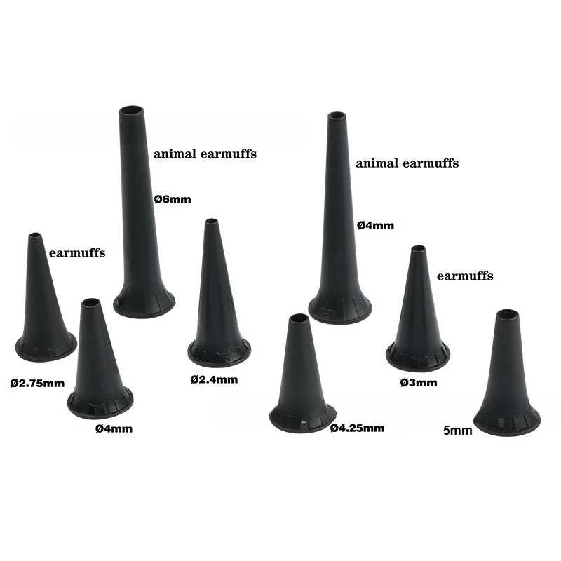 Otoscope Ear Speculum Cone Tips Covers Animal Veterinary Multiple Size Model Choice Disposable Durable Professional Flexible