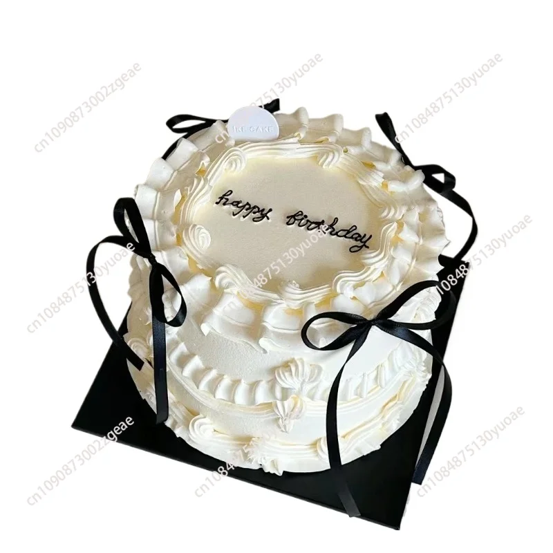 Butterfly Tie Simulated Cake Model Fake Food Christmas Window Display Samples Wedding Birthday Party Decoration Photography Prop