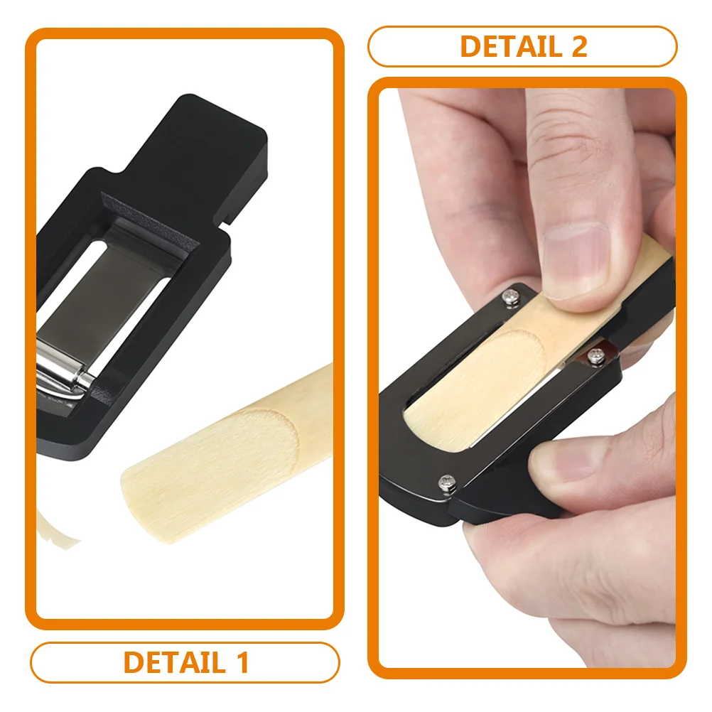 

Saxophone Reed Cutter Alto Sax Reed Trimmer Metal Plastic Durable Compact Portable Rotary Knob Convenient Instrument Accessory