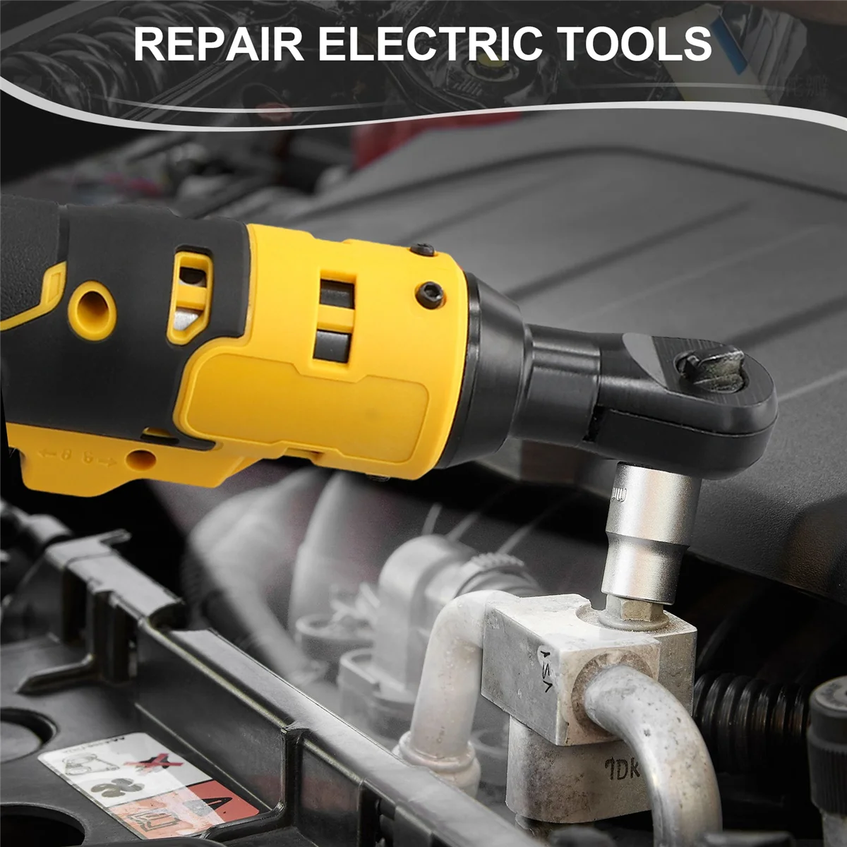 Electric Ratchet Wrench 220N.M Cordless Driver 3/8Inch Impact Removal Screw Nut Power Tools for 18V 20V Battery