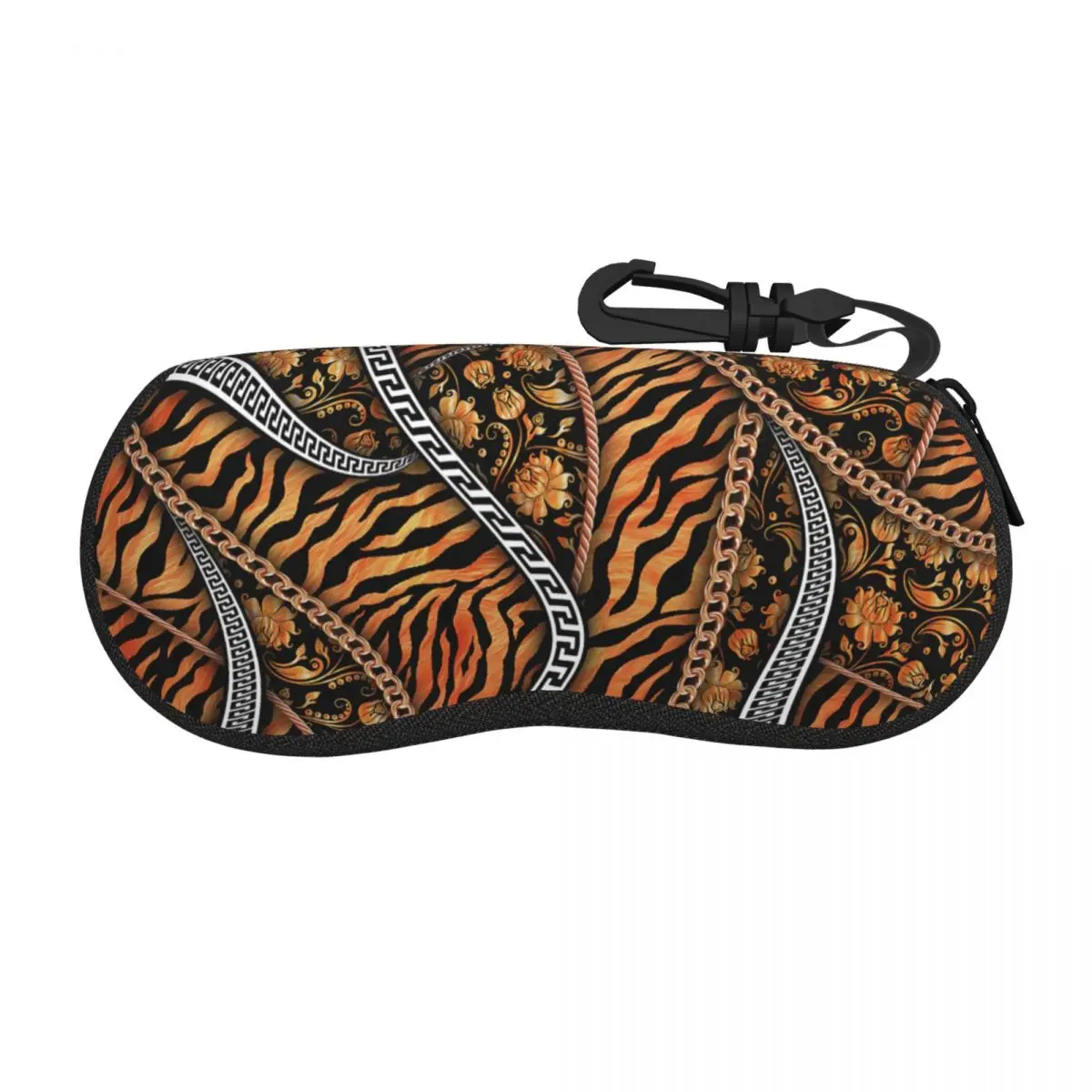 

Custom Wave Zebra Tiger Print Glasses Case With Zipper Rubber Unisex Eyeglass Case Soft Neoprene Sunglasses Protector Box