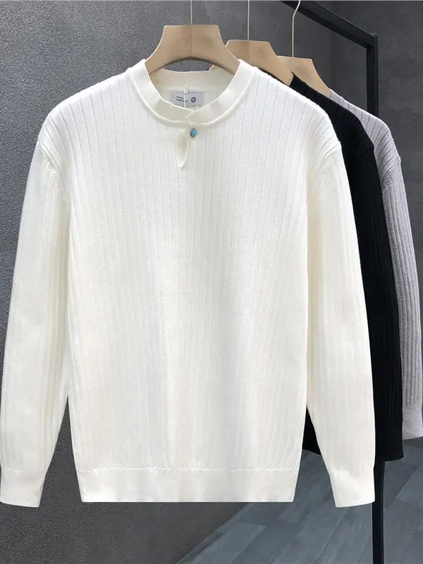 

Модный повседневный мужской вязаный свитер, модный брендовый новый свитер Sle 2022, осень-зима, мягкий длинный свек, круглый тонкий свитер