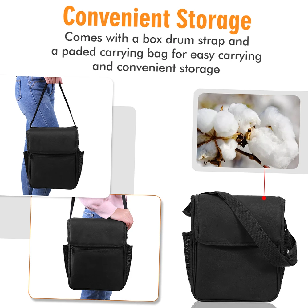 Portable Traveling Wood Cajon Box Drum Flat Hand Drum Wooded Percussion Instrument with Strap Carry Bag Cajon Drum