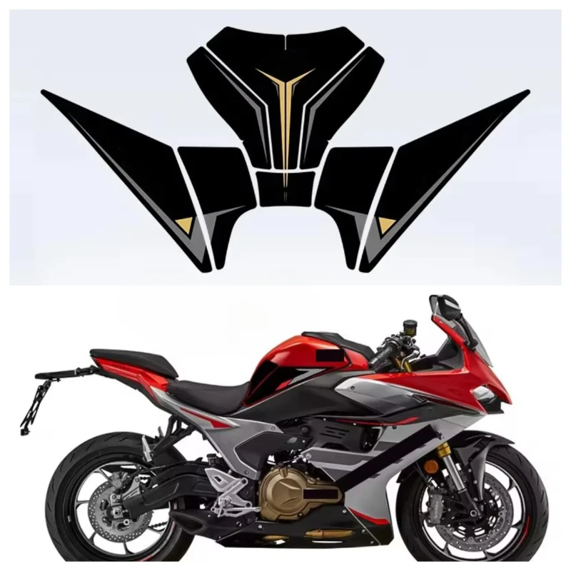 Motorcycle Protector Anti slip Tank Pad tank Side Traction Sticker FOR QJMOTOR 550S 2024
