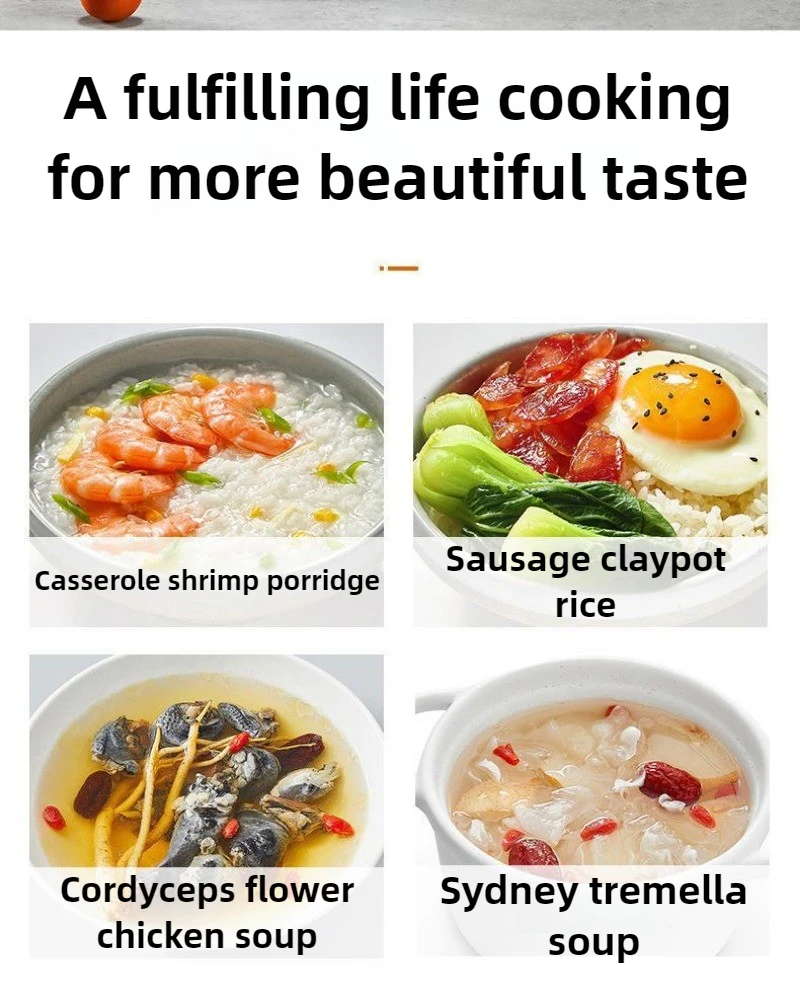 Panela de arroz multifuncional inteligente 5l, panela de arroz doméstica 220v pode ser reservada, fácil de operar e limpar