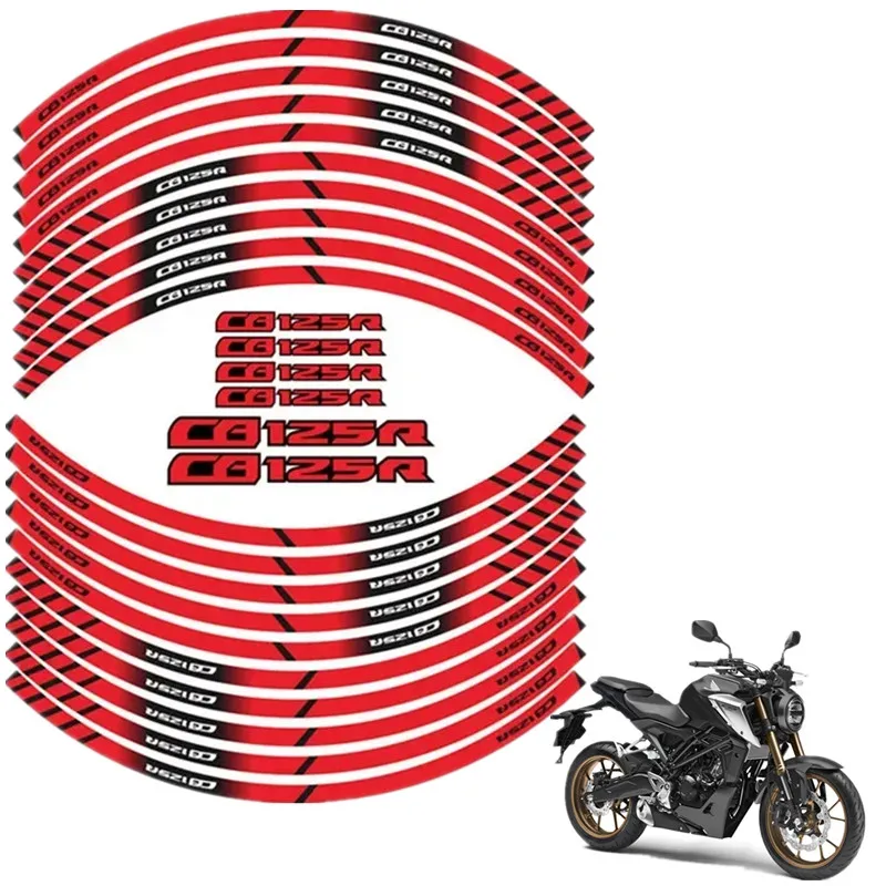 FOR HONDA CB125R Motorcycle Parts Contour Wheel Decoration Decal Sticker - A