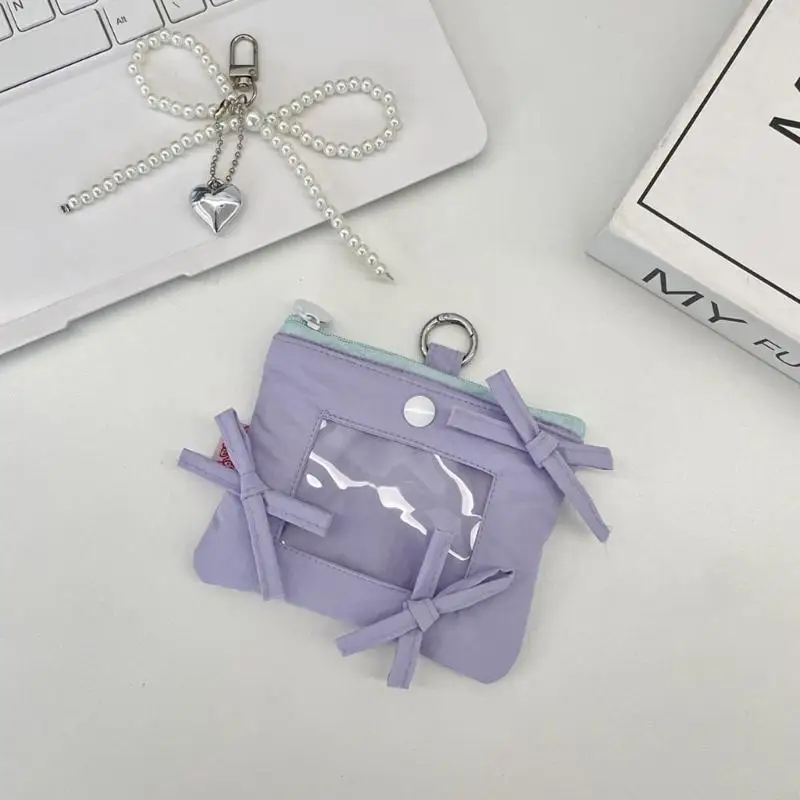 

Korean Popular Photocard Holder Keychain Badge Holder with Keychain Student Bus Card Pendant Keychain for School, 20CA