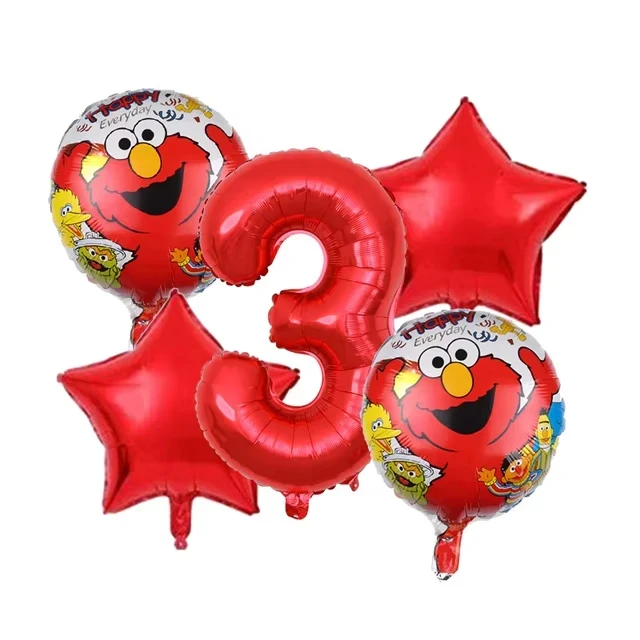 Cartoon Sesamstraße Geburtstagsparty-Zubehör Kinder Keksmonster Ballon-Design Jungen Mädchen Partyzubehör Babyparty – Detail 3