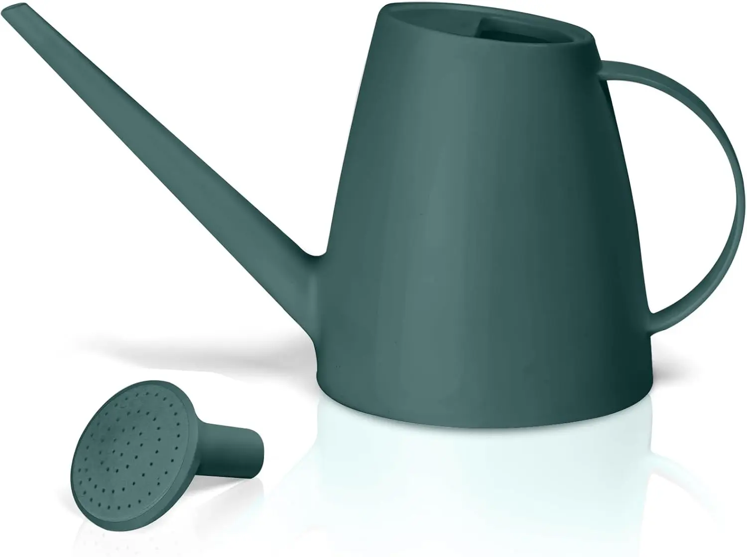 

Plastic Watering Can with Removable Sprayer for Indoor Outdoor Use, 1/2 Gallon Blackish Green