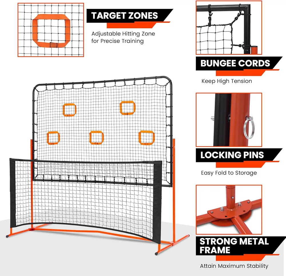 Wholesale OEM ODM High Quality Tennis Court Equipment 3-in-1 Pickleball Rebounder Net Durable for Training and Practice