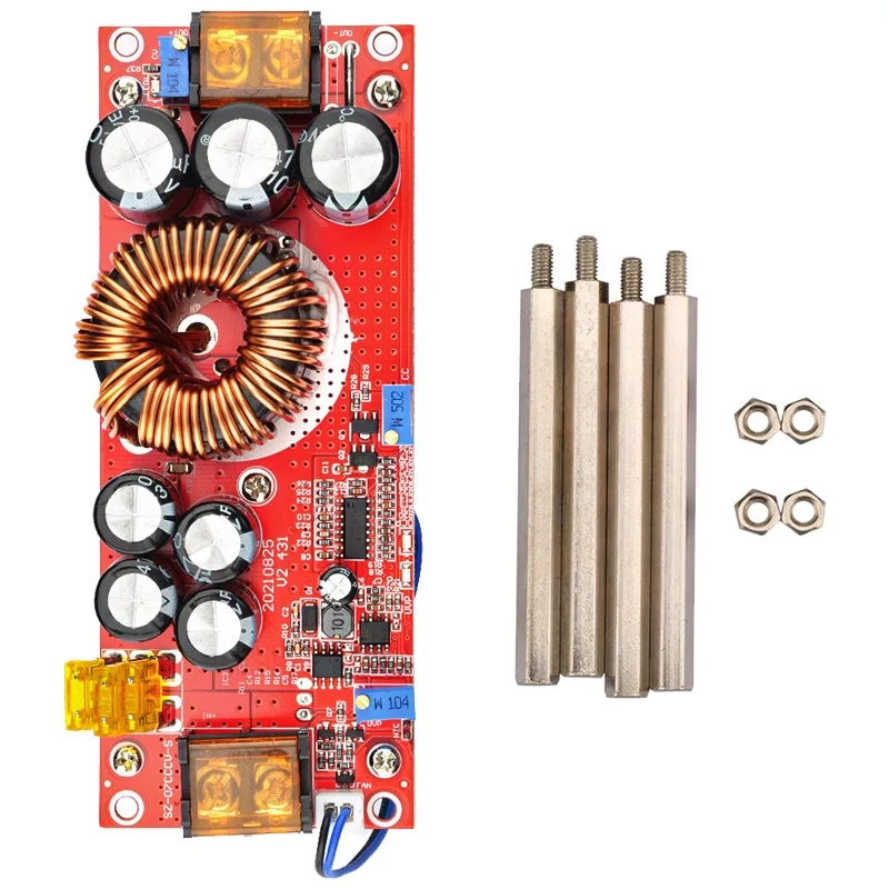 1200W/1800W Constant Voltage Constant Current Adjustable Boost Power Module 40A DC-DC Boost Conversion Module High-Power Boost