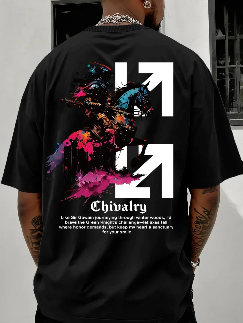 New Model Knight  Axe Pattern 3D Printed Breathable Quick-drying Men's T-shirt, Outdoor Casual Fashion Y2K Parent-child Clothing
