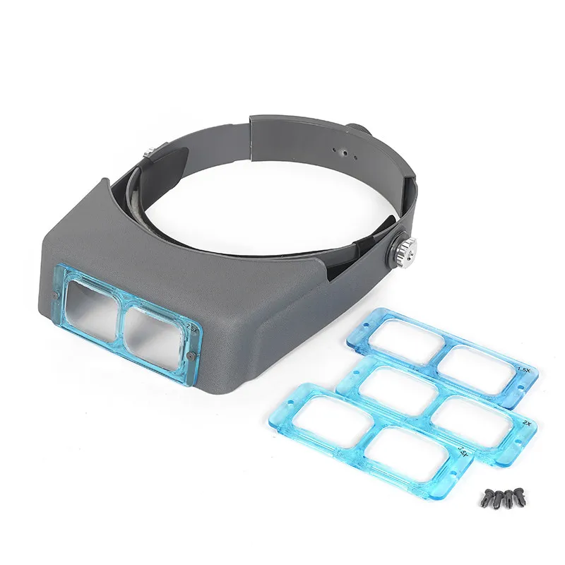 Head wearing glass mobile phone repair table children elderly reading electronic glasses type magnifying high definition mirror