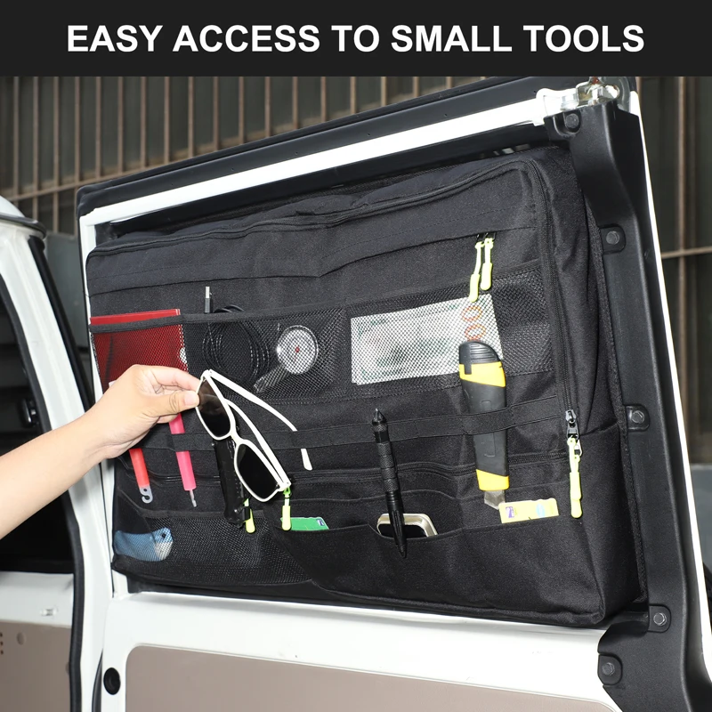 

For Toyota LC71/LC76 2007-2025 car rear tailgate window storage bag tool storage bag storage bag car interior accessories