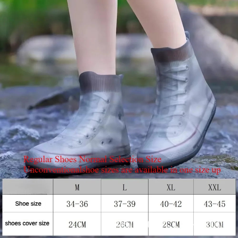 Waterproof Shoe Covers Silicone Anti-Slip Rain Boots Unisex Sneakers Protector For Outdoor Rainy Day Protectors Shoes Cover