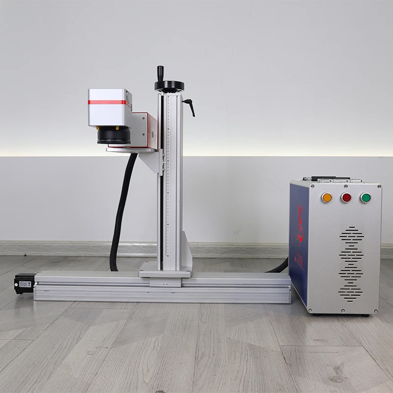 LY جديد ماكس Raycus 50 واط 100 واط 200 واط آلة التعليم بليزر الألياف مع انزلاق السكك الحديدية ودوران محور مجوهرات النقش المعادن الهواء كول