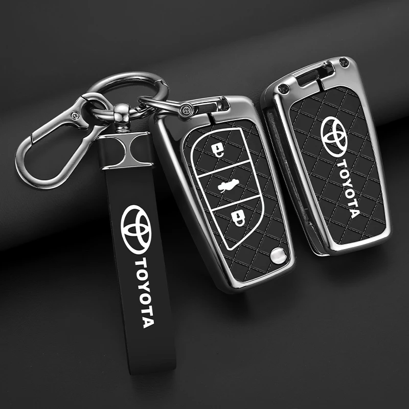

For Toyota Auris Corolla Avensis Verso Yaris Aygo Scion TC IM 2014 2015 2016 Key Bag New Zinc Alloy Car Remote Key Case Cover