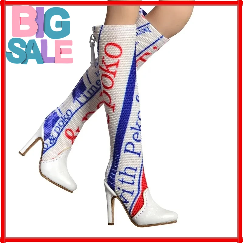 

1/6 Scale 2B Sister Long Hollow Pu Leather Boots Toy Figures Shoes Model for 12" Female Soldier Tbleague Phicen Doll Body