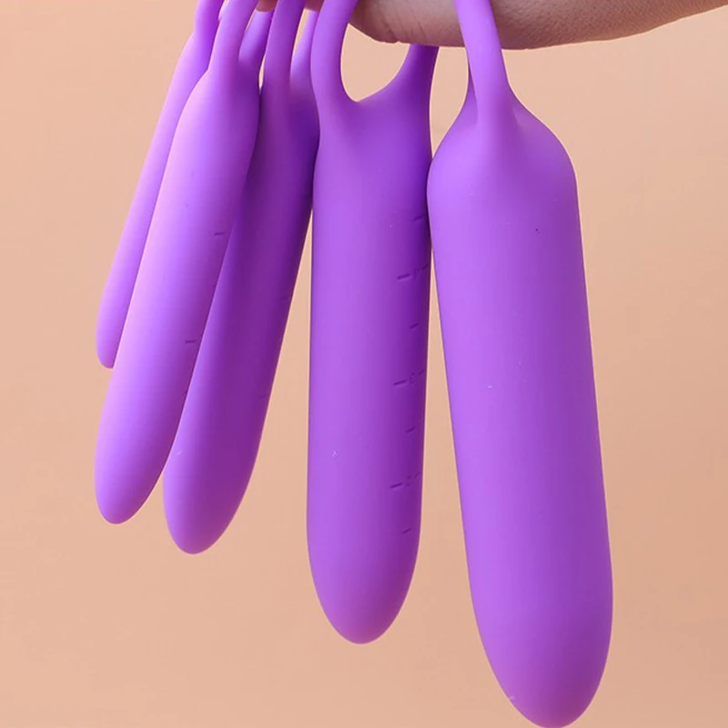 5 Sizes Set Soft Silicone Dildos Waterproof Ruler Ass Plug Anal Female Male Anal Toys Masturbator Massager Adult Sex Toy