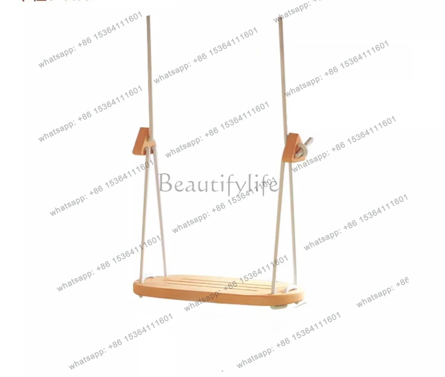 Swing Solid wood Indoor single outdoor courtyard Hanging balcony Swing wooden board