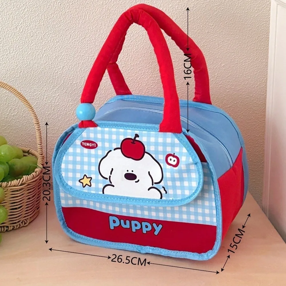 Aluminum Foil Insulated Lunch Box Bag Large Capacity Cute Cat Dogs Pattern Snack Boxes Bag Waterproof Portable Lunch Bag
